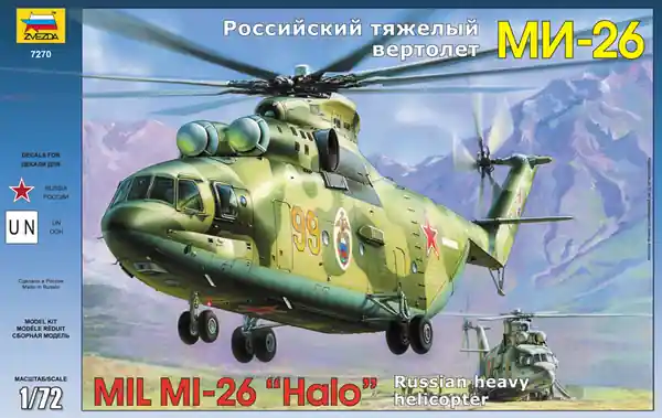 Zvezda 7270 Mil MI-26 Soviet Heavy Helicopter "HALO" Expédié Aujourd'hui