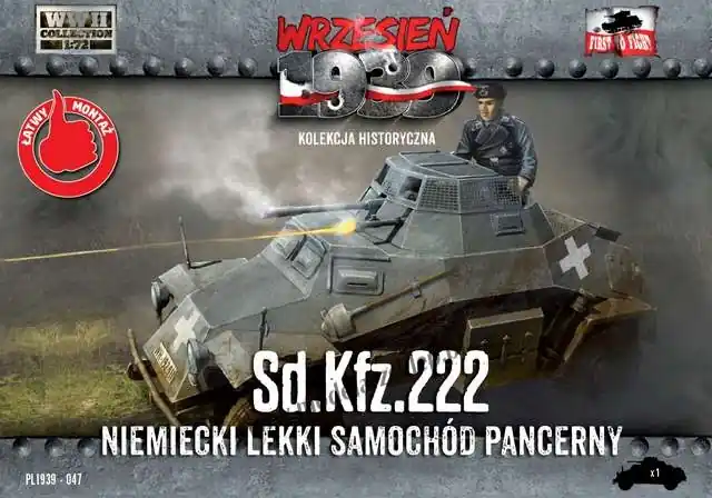 First to Fight PL047 Sd.Kfz.222 Niemiecki lekki samochód pancerny Offre Spéciale