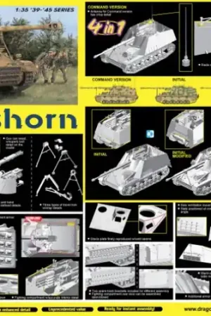 Prix Bas Dragon 6459 Sd.Kfz.164 Nashorn 4 in 1