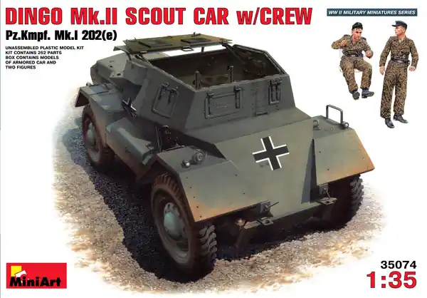 MiniArt 35074 Dingo Mk.II Scout Car w/Crew Commander Maintenant