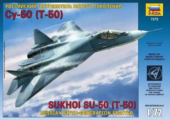 Zvezda 7275 Sukhoi T-50 Russian Stealth Fighter Haute Qualité