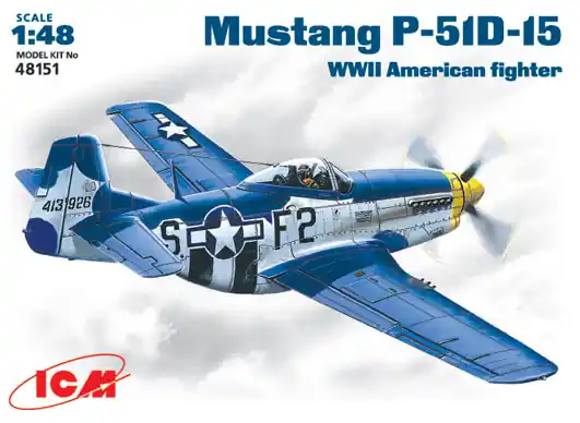 ICM 48151 Mustang P-51D-15 WWII American fighter Promotion