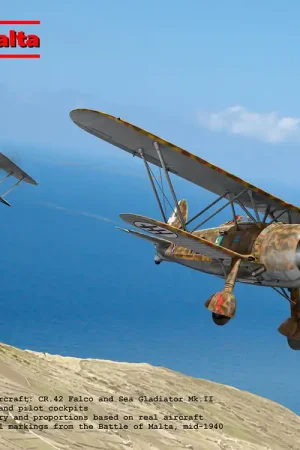 ICM DS3201 Battle of Malta (Fiat CR.42 and Gloster Sea Gladiator Mk.II) Nouveauté