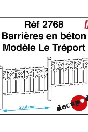 Barrières en béton modèle Le Tréport HO Decapod 2768 Commander Maintenant