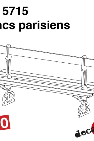 Jusqu'à Épuisement Des Stocks Bancs parisiens (4 pcs) HO Decapod 5715