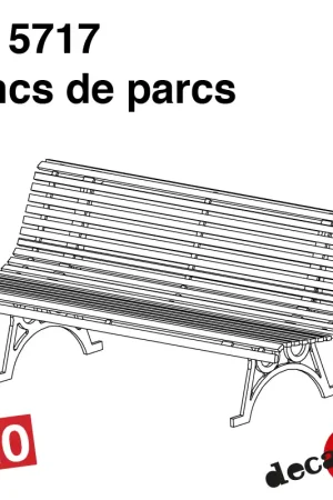 Bancs de parc (4 pcs) HO Decapod 5717 Affaire À Saisir