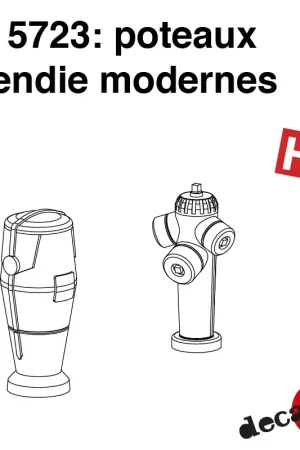Poteaux incendie modernes (2 pcs) HO Decapod 5723 Offre Limitée