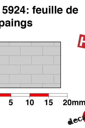 Usine Directe Feuille de parpaings HO Decapod 5924