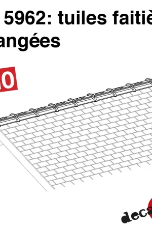 Dernier Modèle Tuiles faîtières losangées HO Decapod 5962