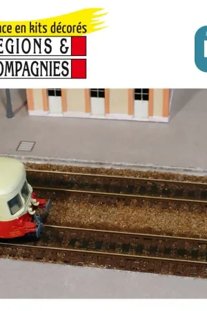 Dernière Chance Quai ferroviaire bitume gris + 3 bancs HO Régions et Compagnies GAR007