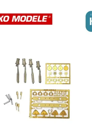 Traverses de tamponnement complètes avec tampons à ressort 2 pcs HO Haxo Modèle HM44055 Remise