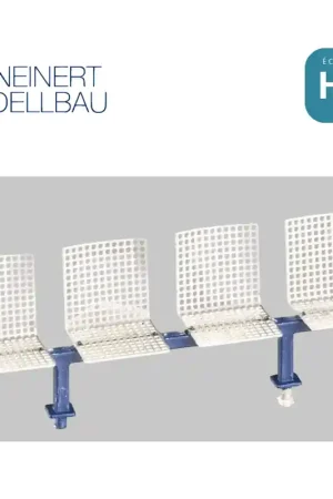 Banc moderne pour gare ou arrêt de bus, 2 pièces HO Weinert 3257 Prix Bas