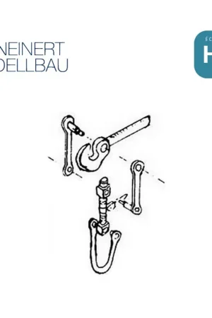 Dernier Modèle Attelage standard, 2 pièces, HO Weinert 8630