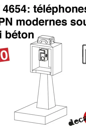 Téléphone en béton pour PN Ep IV/V HO Decapod 4654 Populaire
