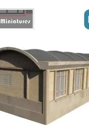 Atelier SNCF court - 4 grandes fenêtres carrées HO Cités Miniatures CMBF-001 Prix Cassé