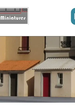 Appentis d‘immeuble toit fibrociment - Echelle HO Cités-Miniatures ED-023-HOF Expédition Rapide