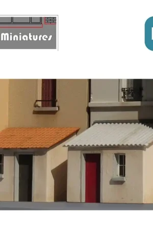 Appentis d‘immeuble toit en tuiles - Echelle HO Cités-Miniatures ED-023-HOT Paiement Sécurisé