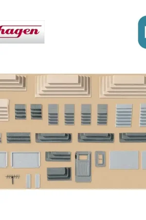 Meilleur Choix Assortiment d‘escaliers (17 pièces) HO Auhagen 48646