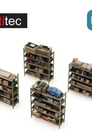 Etagères de stockage pour atelier 4 pcs HO Artitec 387434 Remise