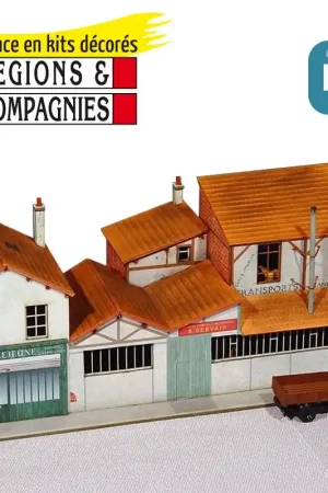 Bloc de Locaux Professionnels Anciens (Modèle 2) 1/87ᵉ HO Régions et Compagnies PRO010 Meilleure Vente