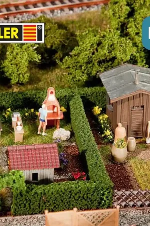 2 Jardins ouvrier + cabane HO Faller 180494 Expédié Aujourd'hui