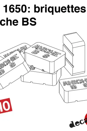 Briquettes Aniche BS (40 pcs) HO Decapod 1650 Achat Immédiat