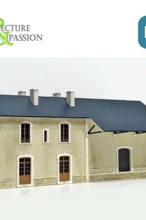 Acheter Direct Gare 2 portes + halle PO type Gare de Lugarde Marchastel HO Architecture & Passion 874680