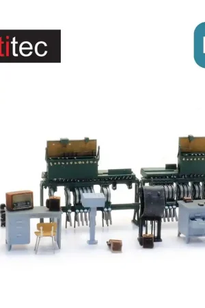 Prix Bas Kit Intérieur d‘un poste d‘aiguillage avec banc de leviers HO Artitec 10.414