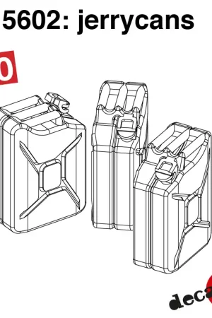 Jerrycans (12 pcs) HO Decapod 5602 Prix Choc