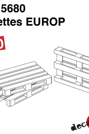 Palettes Europ (12 pcs) HO Decapod 5680 Soldes