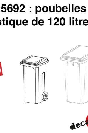 Bon Marché Poubelles plastiques de 120l (8 pcs) HO Decapod 5692