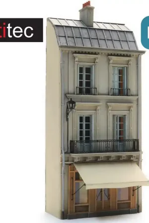 Paiement Sécurisé Façade de magasin de la famille Dupont en kit HO Artitec 10.432