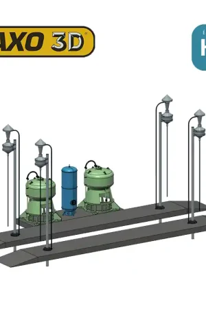 Installation de distribution de sable (Sablerie) pour engin moteur M2 HO Haxo 3D 345085 Must-Have