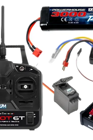Produit De Marque T2M Pack Camion Standard Radio Pilot 6T + Variateur + Chargeur + Batterie Nimh + Servo T3425C