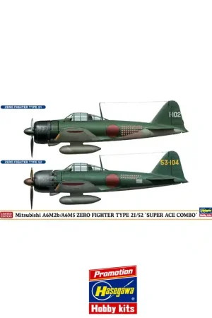 Expédié Aujourd'hui Maquette d‘avion en plastique Super Ace Combo ZERO 1/72