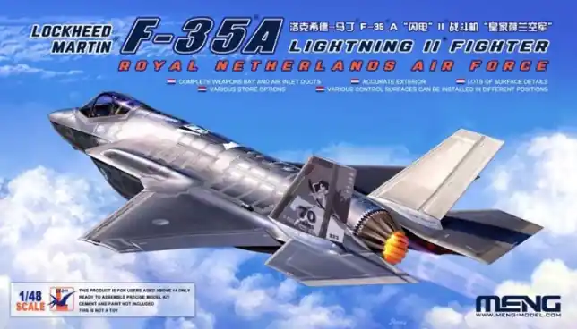 Offre Limitée Meng Model LS011 Lockheed Martin F-35A Lightning II Royal Netherlands Air Force
