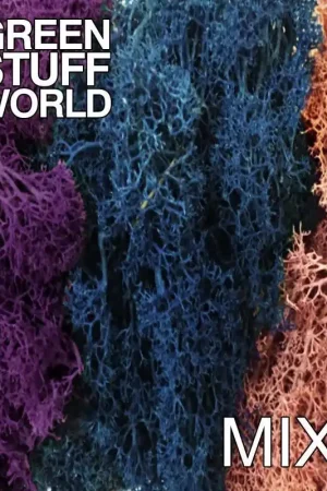Super Prix Flocage Lichen Mélange Bleu Violet et Rose Clair