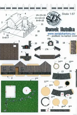 Nouvelle Collection Świat z kartonu DRUK007 Domek Hutnika