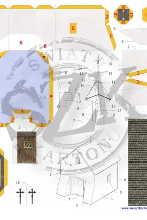 Prix Promo Świat z kartonu DRUK007-87 Zabytkowa Kapliczka z XVIII w.