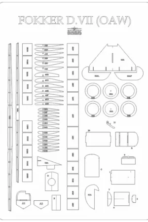 Answer MMM-11-2022-SZK Fokker D.VII (OAW) - Laser Cut Frames And Details Commander Vite
