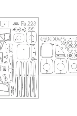 Answer MMM-01-2015-SZK Focke-Achgelis Fa 223 - Laser Cut Frames Prix Cassé