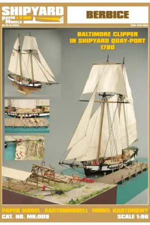 ShipYard MK009 Berbice - Baltimore Clipper In Shipyard Quay-Port 1780 Promotion Saisonnière