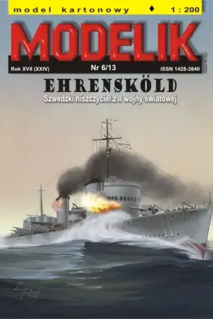 Commander Maintenant Modelik 06_13 EHRENSKÖLD Szwedzki Niszczyciel Z II Wojny Światowej
