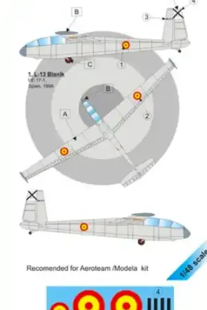 Acheter En Ligne LF Models C4834 L-13 Blanik over Spain