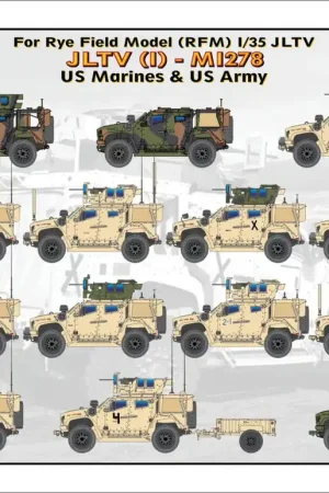 NEW! AOA decals 35-012 JLTV (1) - M1278 - US Marines & US Army Solde
