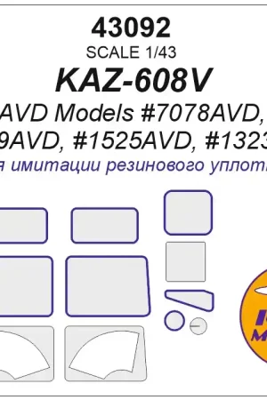 Bon Marché NEW! KV Models 43092 KAZ-608V - Masks Set (for AVD Models 7078AVD / 7079AVD / 1525AVD and 1323AVD Kits)