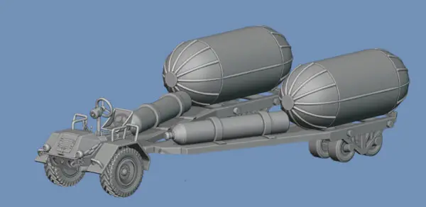 Prix Choc NEW! Germania-Figuren 35-WW2-0375 Scheuch Schlepper With Inflatable Transport Cushions