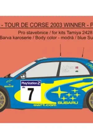 Bon Plan Rejimodel 095A Subaru Impreza WRC SWRT - 2003 Tour de Corse Winner - Solberg / Mills (for Tamiya Kits)