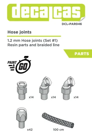 Achat Immédiat Decalcas PAR046 1.2 mm Hose Joints Set 1 (56 pcs)