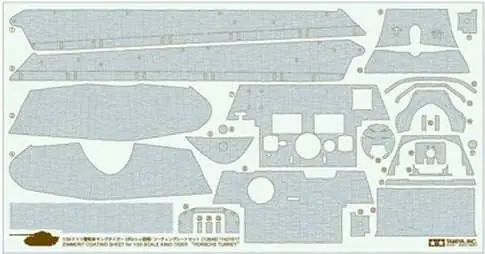 Tamiya 12649 Zimmerit Coating Sheet - King Tiger Porsche Turret Offre Exclusive